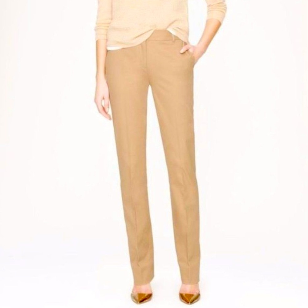 J. Crew Favorite Fit Tan Bristol Pants Stretch Trousers - Size 00